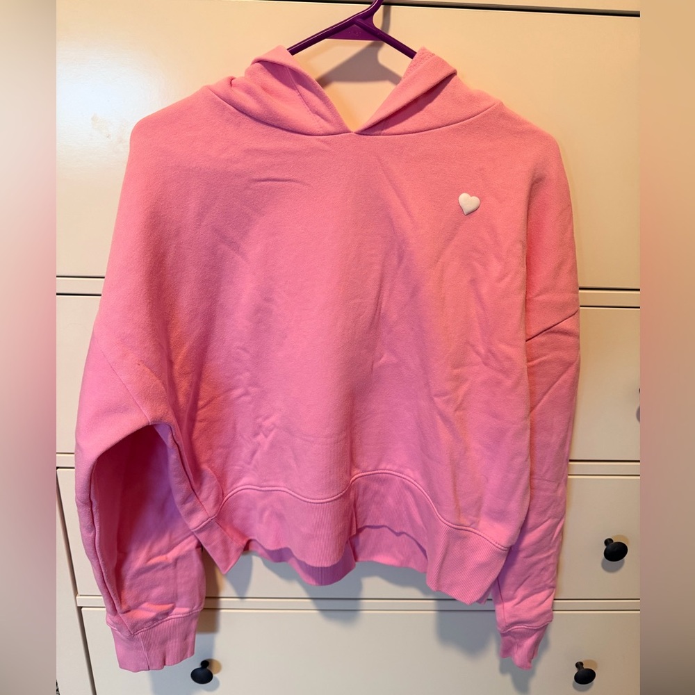 a new day Pink Women's Sweatshirt with Heart Detail